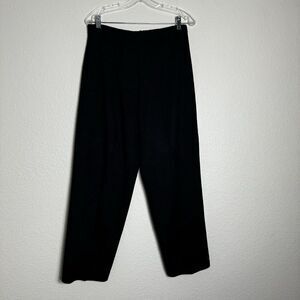 MITA Women's Black Krinkle‎ Spun Knit Pant Size 12 Pull-On Elastic Waist
